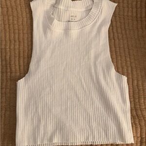 Aerie White Ribbed Top